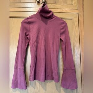 Free People Intimately Bell Sleeve Turtleneck Smokey Wings / medium